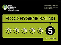 5 Star Food Hygiene Rating - 4 Star B & B accommodation in Llandudno North Wales